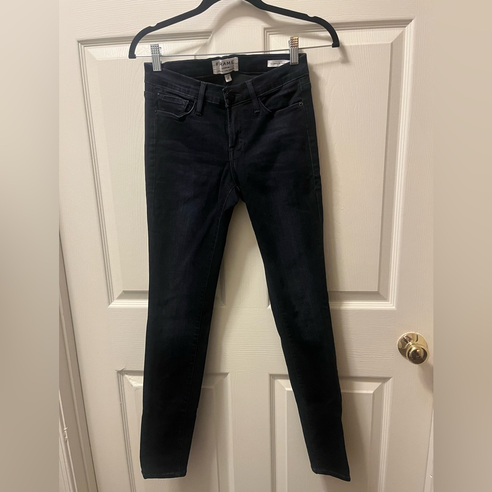 Frame Women’s Black ‎ Le Skinny de Jeanne Sz 25. 30 in inseam